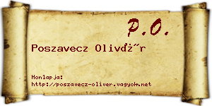 Poszavecz Olivér névjegykártya
